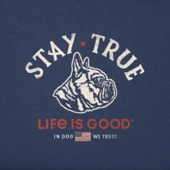 Men's Stay True Bulldog Short SleeveTee -New Navy Shop Mens Stay True Bulldog Short Sleeve CrusherLITE Tee 106141 2 lg