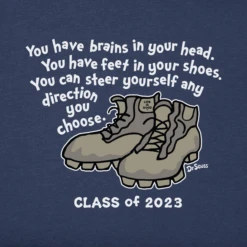 Men's Steer Yourself Boots Class Of 2023Crusher Tee -New Navy Shop Mens Steer Yourself Boots Class of 2023 Short Sleeve Crusher Tee 113286 2 lg