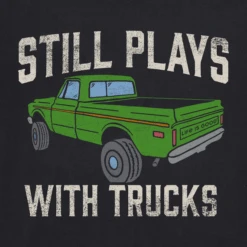 Men's Still Plays With Trucks Short Sleeve Tee -New Navy Shop Mens Still Plays with Trucks CrusherLITE Tee 85309 2 lg