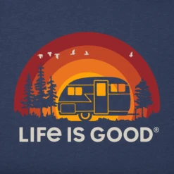 Men's Sunset Camper Short Sleeve Tee -New Navy Shop Mens Sunset Camper CrusherLITE Tee 85323 2 lg