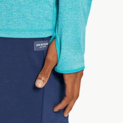 Men's Sunset On The Water Long Sleeve Active Hooded Tee -New Navy Shop Mens Sunset on the Water Long Sleeve Active Hooded Tee 89594 5 lg