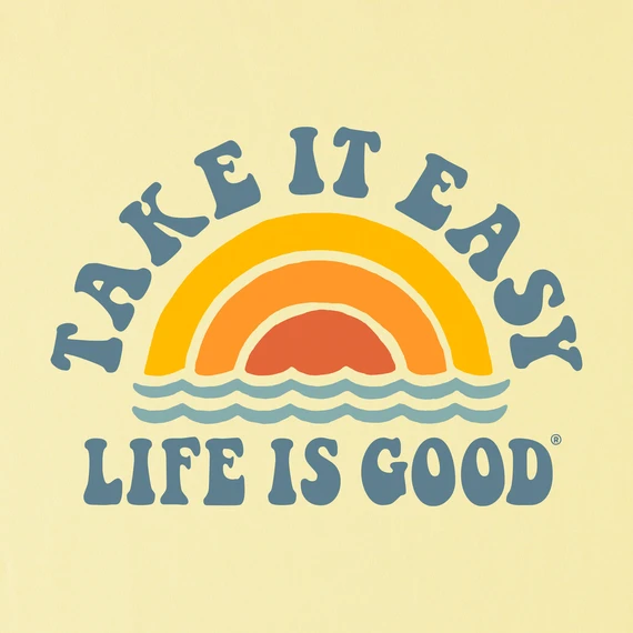 Men's Take It Easy Rainbow Waves Long Sleeve Active Tee 4 Men's Take It Easy Rainbow Waves Long Sleeve Active Tee - Image 2