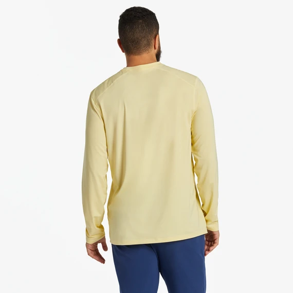 Men's Take It Easy Rainbow Waves Long Sleeve Active Tee 5 Men's Take It Easy Rainbow Waves Long Sleeve Active Tee - Image 3