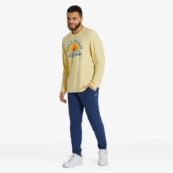 Men's Take It Easy Rainbow Waves Long Sleeve Active Tee 11 Men's Take It Easy Rainbow Waves Long Sleeve Active Tee -New Navy Shop Mens Take It Easy Rainbow Waves Long Sleeve Active Tee 99724 5 lg