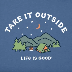Men's Take It Outside Camping Crusher Tee -New Navy Shop Mens Take it Outside Camping Crusher Tee 86027 2 lg
