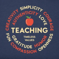 Men's Teaching Word Circle Short SleeveTee -New Navy Shop Mens Teaching Word Circle Short Sleeve CrusherLITE Tee 96759 2 lg