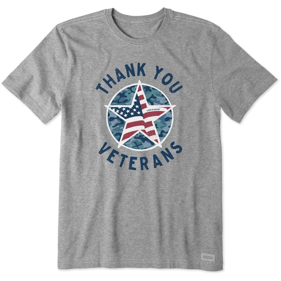 Men's Thank You Veterans Star Crusher Tee 3 Men's Thank You Veterans Star Crusher Tee