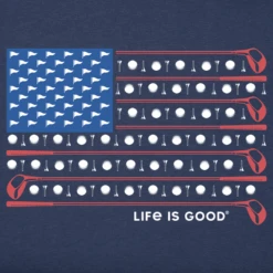 Men's The Golf Spangled Banner Short SleeveTee -New Navy Shop Mens The Golf Spangled Banner Short Sleeve CrusherLITE Tee 96669 2 lg