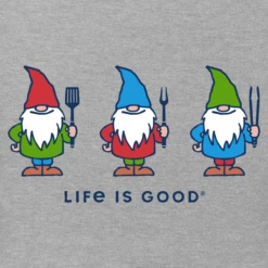 Men's Three Grilling Gnomes Short SleeveTee -New Navy Shop Mens Three Grilling Gnomes Short Sleeve CrusherLITE Tee 93052 2 lg