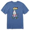 Men's Tie Dye BeagleCrusher Tee -New Navy Shop Mens Tie Dye Beagle Short Sleeve Crusher Tee 103567 1 lg
