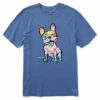 Men's Tie Dye French Bull DogCrusher Tee