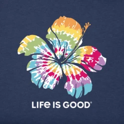 Men's Tie Dye Hibiscus Crusher-LITE Tee -New Navy Shop Mens Tie Dye Hibiscus CrusherLITE Tee 80442 2 lg