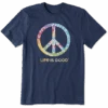 Men's Tie Dye Peace Sign Crusher Tee