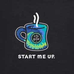 Men's Tie Dye Start Me Up Mug Short Sleeve Tee -New Navy Shop Mens Tie Dye Start Me Up Mug Short Sleeve Crusher Tee 89926 2 lg