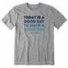 Men's Today Is A Good DayCrusher Tee -New Navy Shop Mens Today Is a Good Day Short Sleeve Crusher Tee 89544 1 lg