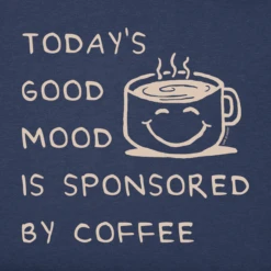 Men's Today's Good Mood Coffee Short SleeveTee -New Navy Shop Mens Todays Good Mood Coffee Short Sleeve Crusher Tee 93193 2 lg