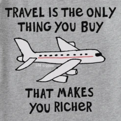 Men's Travel Makes You RicherCrusher Tee -New Navy Shop Mens Travel Makes You Richer Short Sleeve Crusher Tee 116713 2 lg