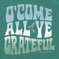 Men's Trippy O Come All Ye Long Sleeve Crusher-LITE Tee -New Navy Shop Mens Trippy O Come All Ye Long Sleeve CrusherLITE Tee 102546 2 lg