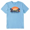 Men's Tropical SunsetCrusher Tee -New Navy Shop Mens Tropical Sunset Short Sleeve Crusher Tee 89456 1 lg