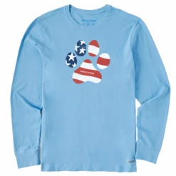 Men's US Flag Paw Long SleeveTee
