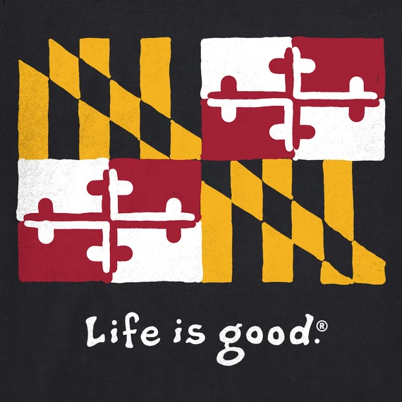 Men's Vintage Maryland Flag Short SleeveTee - Image 2
