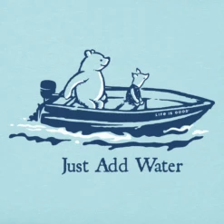 Men's WInnie & P Just Add Water Short SleeveTee -New Navy Shop Mens WInnie P Just Add Water Short Sleeve Crusher Tee 110996 2 lg