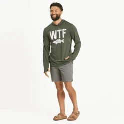 Men's WTF Long Sleeve Active Hooded Tee 15 Men's WTF Long Sleeve Active Hooded Tee -New Navy Shop Mens WTF Long Sleeve Active Hooded Tee 89592 7 lg