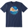 Men's Washy Life Isn't EasySun & WavesCrusher Tee -New Navy Shop Mens Washy Life Isnt Easy Sun Waves Short Sleeve Crusher Tee 125644 1 lg