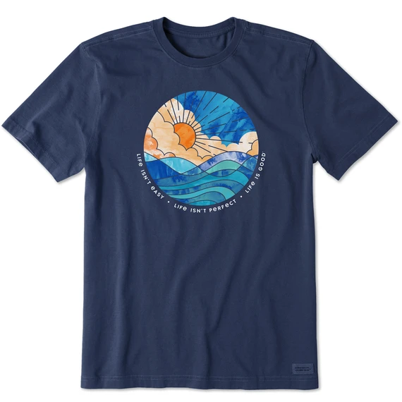 Men's Washy Life Isn't EasySun & WavesCrusher Tee 3 Men's Washy Life Isn't EasySun & WavesCrusher Tee