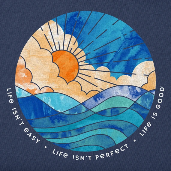 Men's Washy Life Isn't EasySun & WavesCrusher Tee 4 Men's Washy Life Isn't EasySun & WavesCrusher Tee - Image 2
