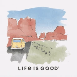 Men's Watercolor Red Cliffs Short Sleeve Tee -New Navy Shop Mens Watercolor Red Cliffs Crusher Lite Tee 77257 2 lg