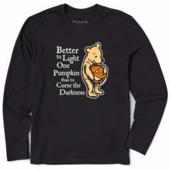 Men's Winnie Better To Light One Pumpkin Long Sleeve Crusher Tee