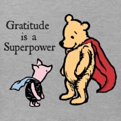Men's Winnie Gratitude Is A Superpower Short SleeveTee -New Navy Shop Mens Winnie Gratitude is a Superpower Short Sleeve CrusherLITE Tee 105521 2 lg