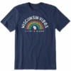Men's Wisconsin Rainbow Vibes Crusher Tee -New Navy Shop Mens Wisconsin Rainbow Vibes Crusher Tee 85769 1 lg