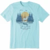 Men's Wolf Wildside Landscape Short Sleeve Tee -New Navy Shop Mens Wolf Wildside Landscape Crusher Tee 84061 1 lg