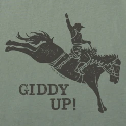 Men's Woodcut Giddy Up Rodeo Short SleeveTee -New Navy Shop Mens Woodcut Giddy up Rodeo Short Sleeve Crusher Tee 116765 2 lg