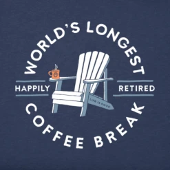 Men's Worlds Longest Coffee Break Short SleeveTee -New Navy Shop Mens Worlds Longest Coffee Break Short Sleeve CrusherLITE Tee 100193 2 lg