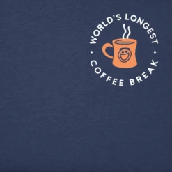 Men's Worlds Longest Coffee Break Short SleeveTee -New Navy Shop Mens Worlds Longest Coffee Break Short Sleeve CrusherLITE Tee 100193 3 lg
