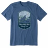 Men's Yellowstone Wolf BadgeCrusher Tee