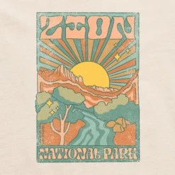 Men's Zion National Park Psychedelic SceneCrusher Tee -New Navy Shop Mens Zion National Park Psychedelic Scene Short Sleeve Crusher Tee 97161 2 lg