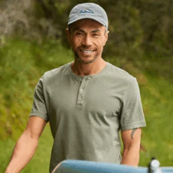 Unisex SolidCrusher-LITE Henley -New Navy Shop Unisex Solid Short Sleeve CrusherLITE Henley 98236 5 lg